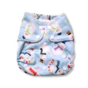Blueberry OS Frosty Pocket  Cloth Diaper Bamboo